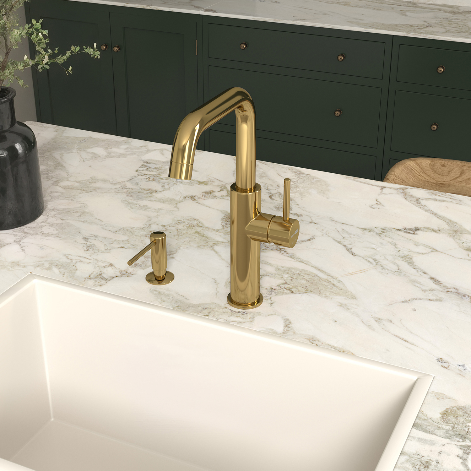 Смеситель для кухни под фильтр однорычажный WasserKraft А8577 глянцевое золото