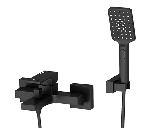 Смеситель для ванны WasserKraft Abens 2001 черный Soft-touch