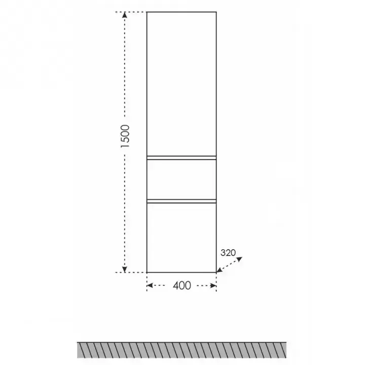 Пенал Санта Марс 40 R подвесной, белый