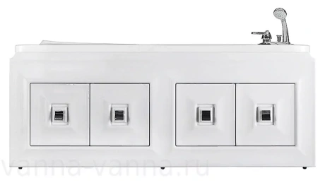 Экран под ванну Vod-ok Elite Риккардо 180 распашной белый