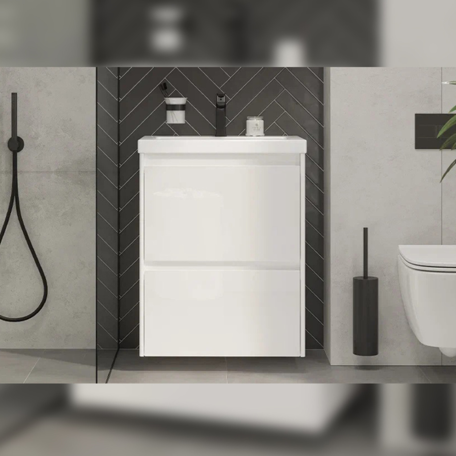 Тумба с раковиной подвесная Velvex Klaufs tp.KLA.COM.60.2Y, 60 см