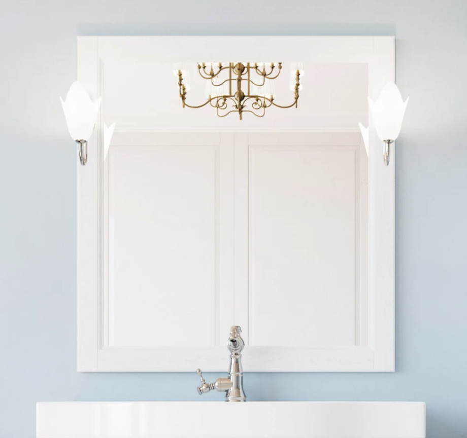 Зеркало ValenHouse Лиора 90 белый, хром