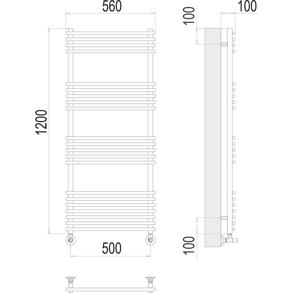 Полотенцесушитель водяной Terminus Ватра П21 50х120