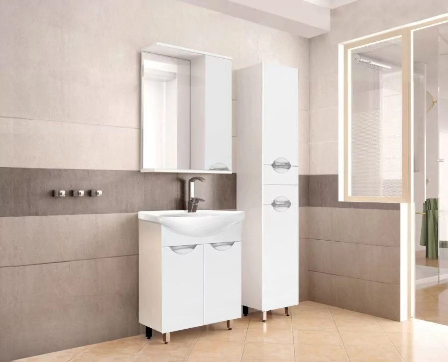 Мебель для ванной Style Line Жасмин 55 комплект, напольный, белый