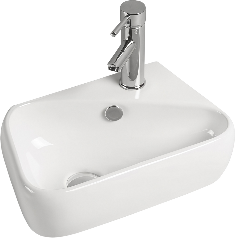 Раковина SantiLine SL-2017 L накладная, белая