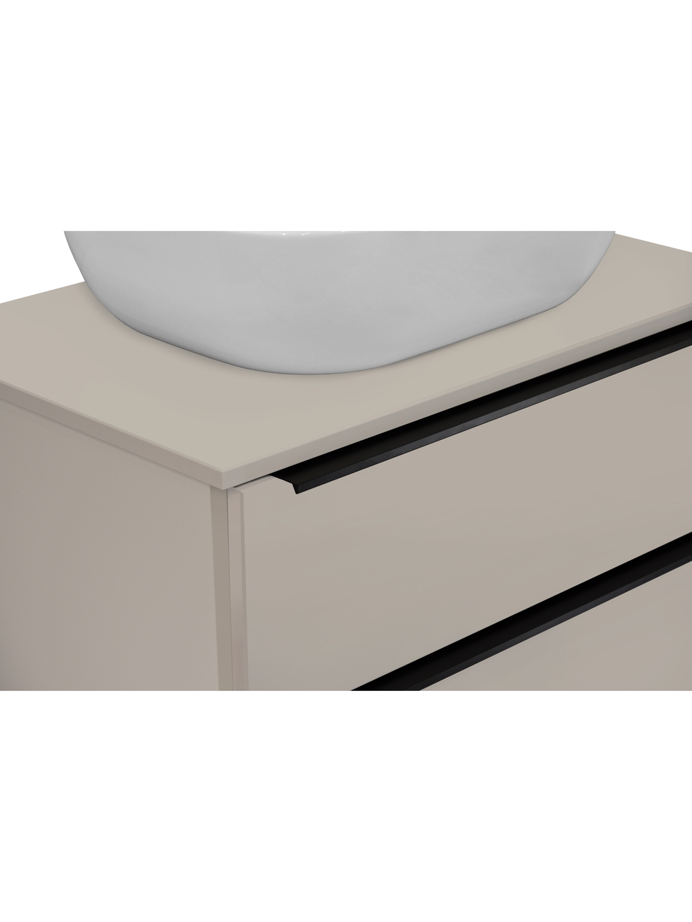 Тумба подвесная Runo Мальта 70 под накладную раковину, розовый/бежевый