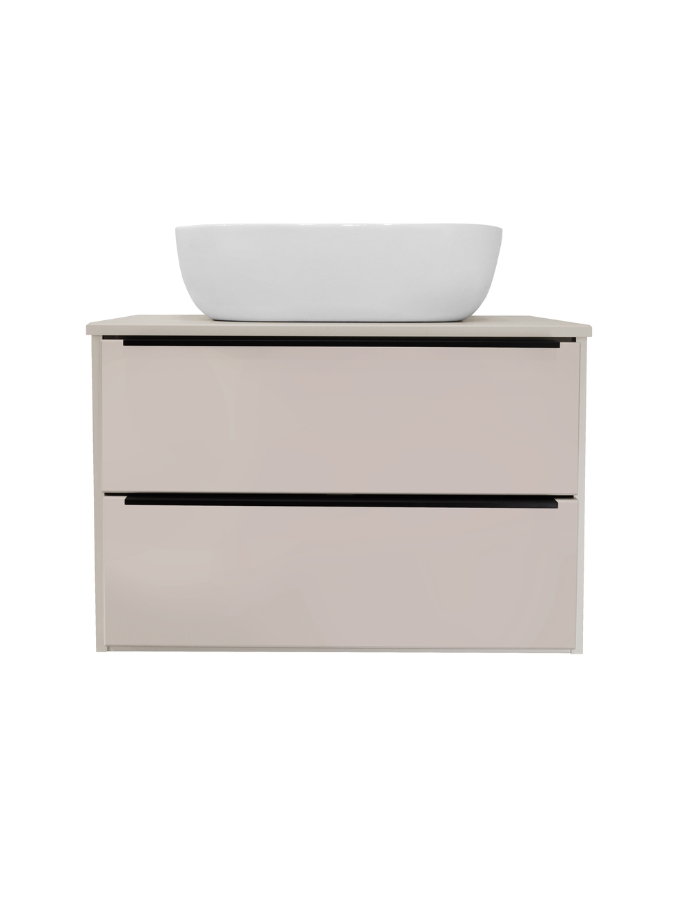 Тумба подвесная Runo Мальта 70 под накладную раковину, розовый/бежевый