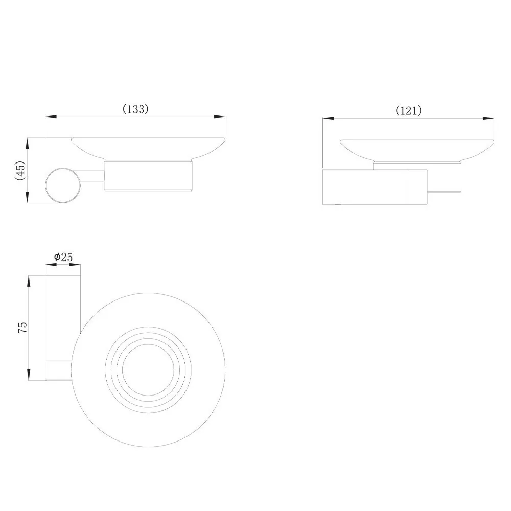 Мыльница Raiber Graceful RPB-80008 черный матовый