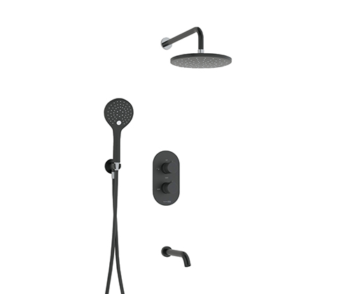 Душевой комплект WasserKraft A177477 Thermo черный Soft-touch