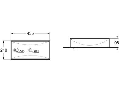 Раковина SantiLine SL-2009RMB накладная, черный матовый