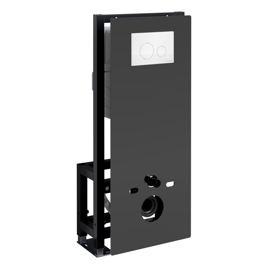 Инсталляция WasserKraft Glan 66TLT.010.ME.BL.WH02 для подвесного унитаза, с кнопкой