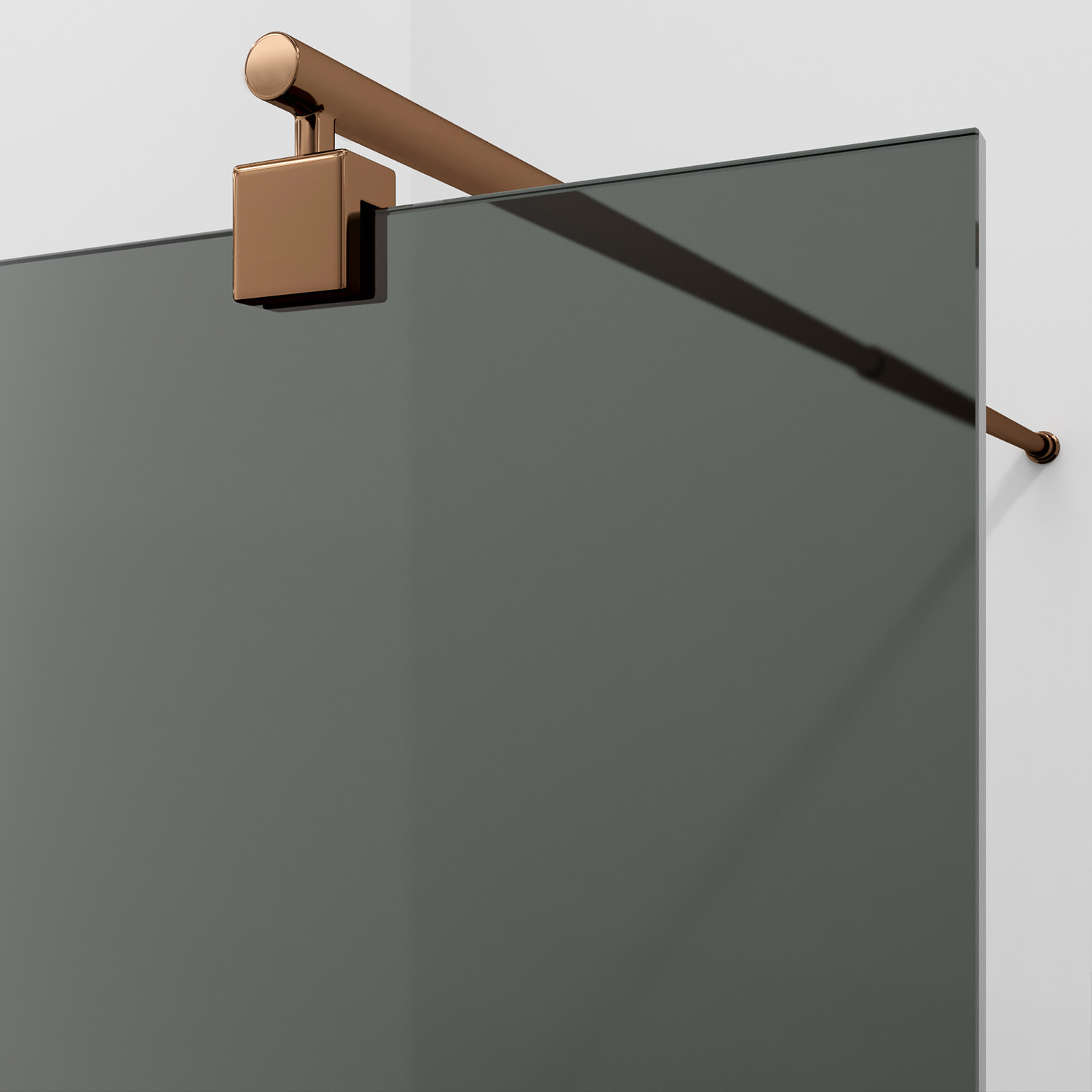 Душевая перегородка WasserKRAFT Rur 30W44RG-TG, розовое золото