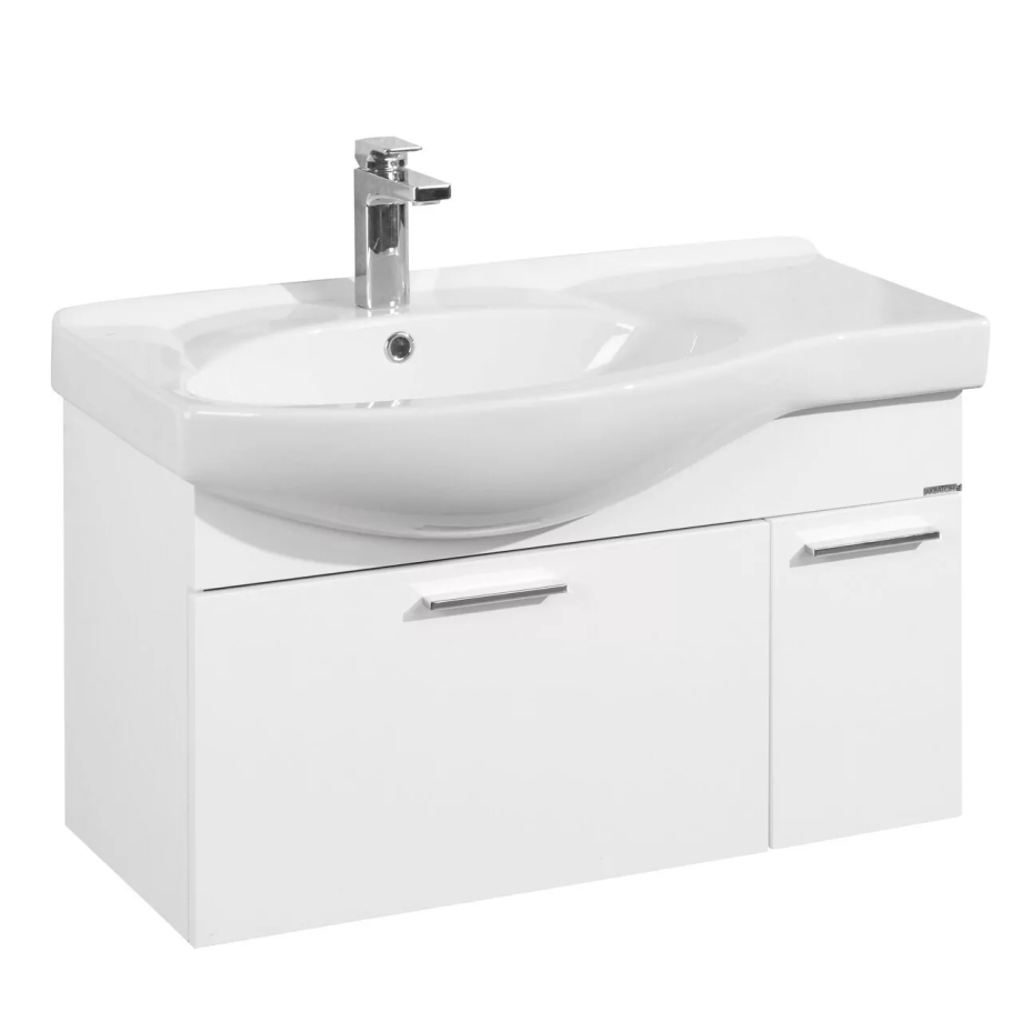 Тумба подвесная Aquaton Инди 80 раковиной Коралл 83, белый