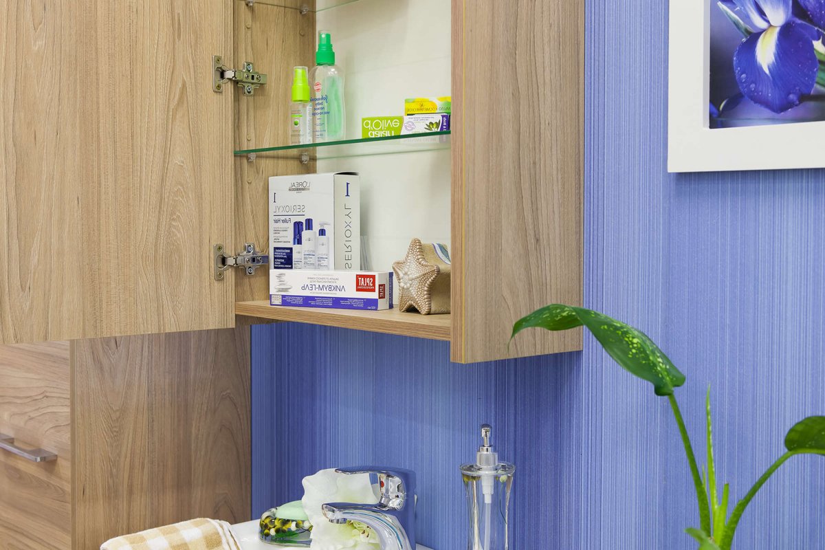 Зеркало-шкаф Sanflor Ларго 60 L вяз швейцарский