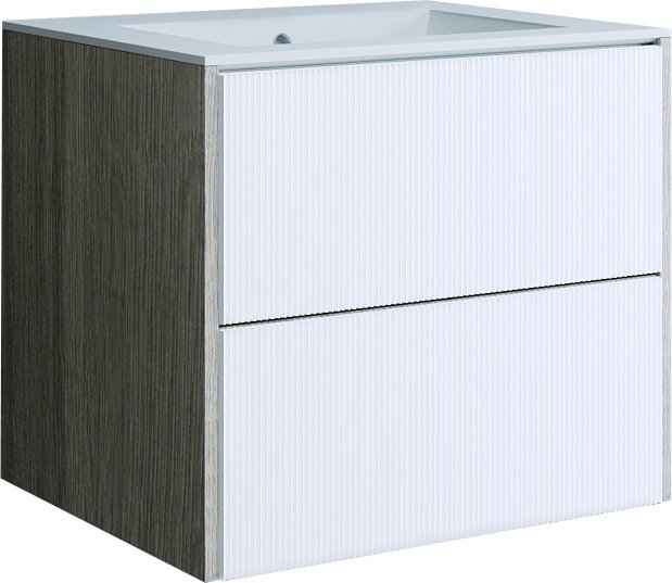 Тумба с раковиной Sanflor ДИАНА 65 подвесная, дуб шерман