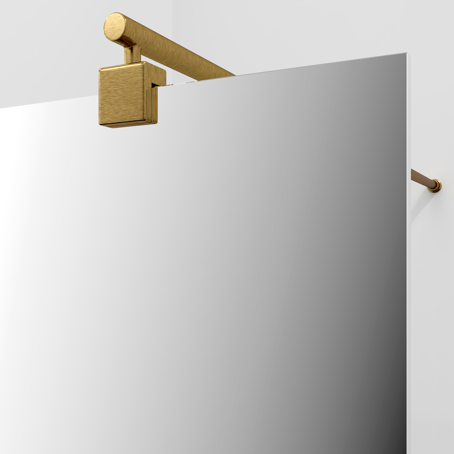 Душевая перегородка Wasserkraft Rur 30W44BG-MR прозрачное стекло, профиль золото матовое