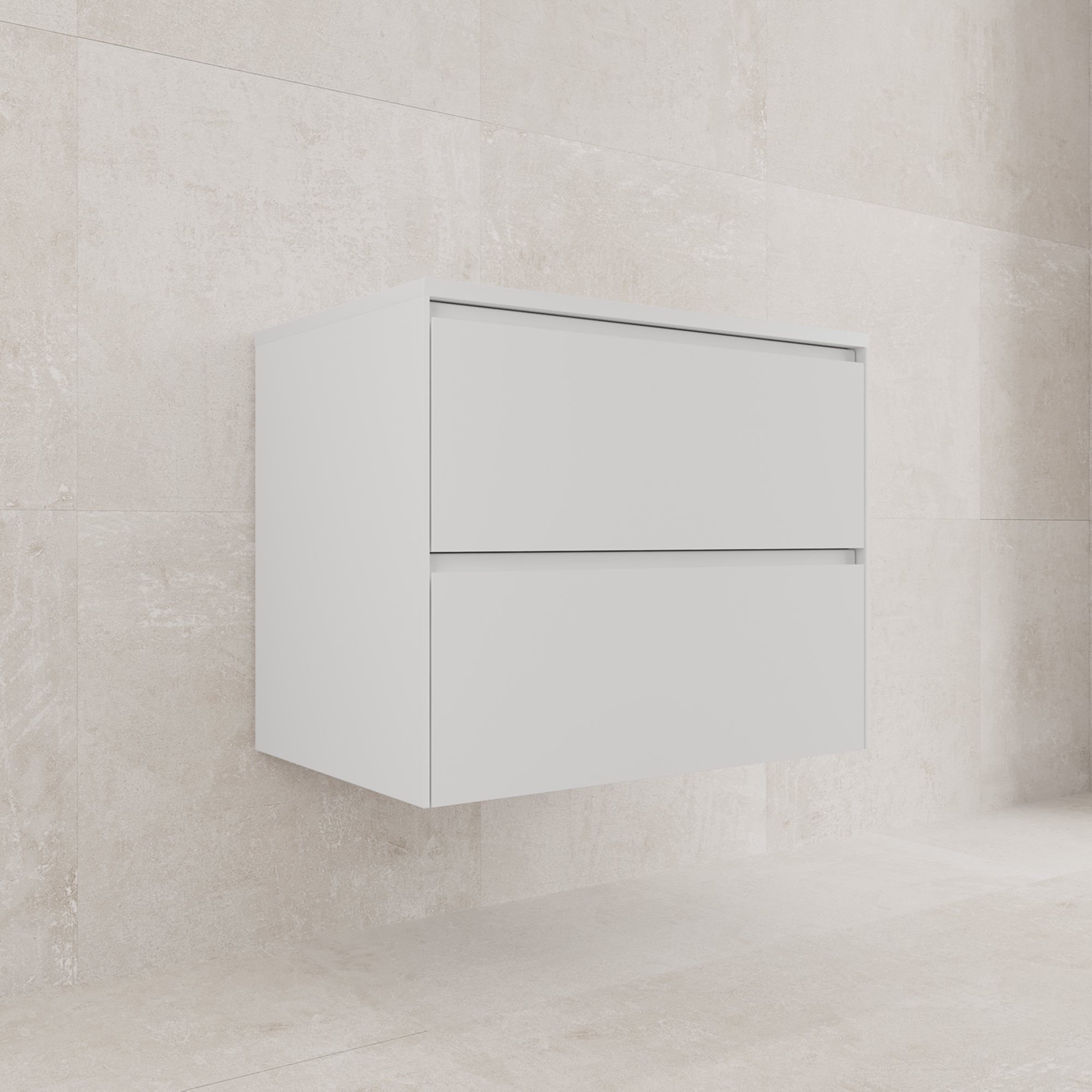 Тумба подвесная Style Line Лима 70 с раковиной Line 70, 2 ящика, белый матовый