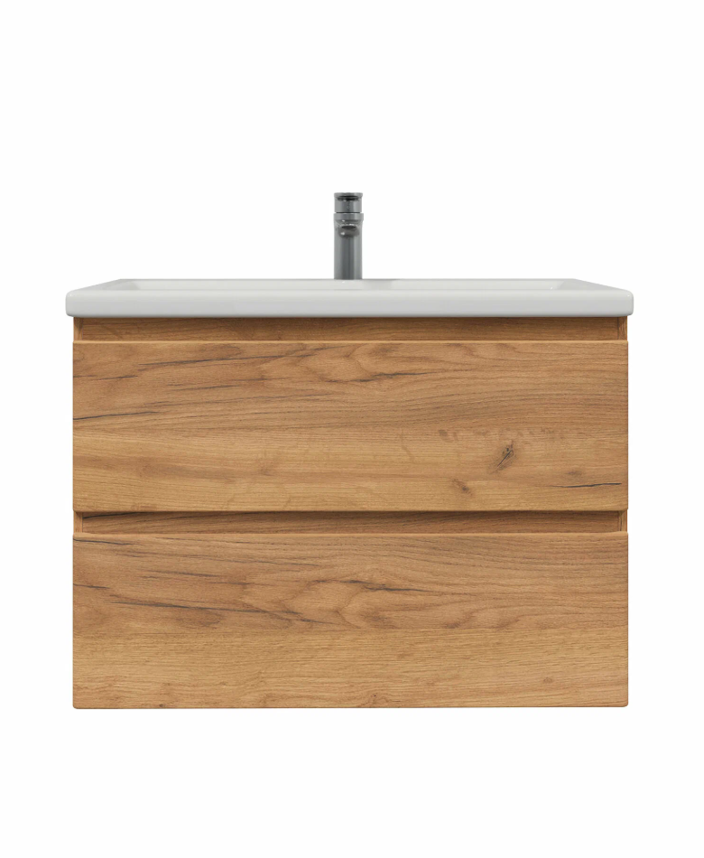 Тумба подвесная SanStar Riana 70 с раковиной Como 70 (комплект), Gold Craft