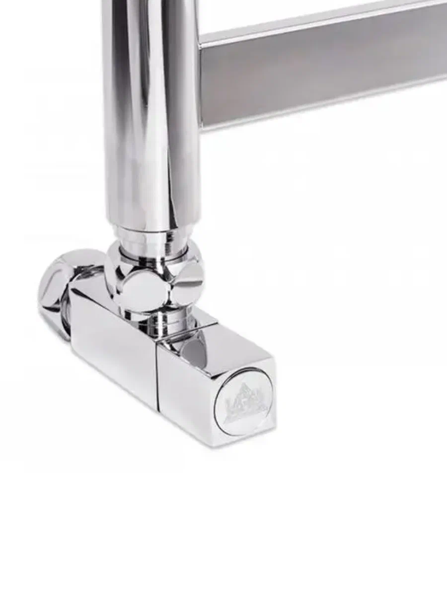 Кран для полотенцесушителя / вентиль угловой Energy, 1/2'' - 3/4'', цвет хром, ручка квадрат - 2 шт.