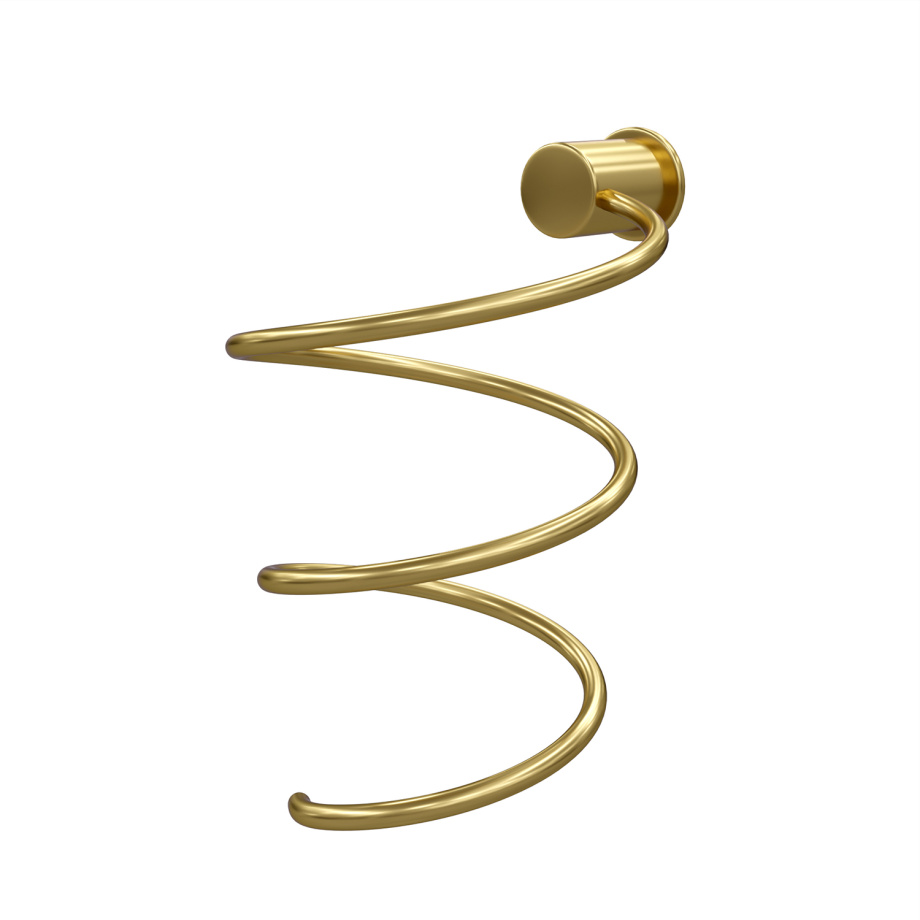 Держатель фена WasserKRAFT K-1080BRUSHED GOLD PVD-покрытие матовое золото