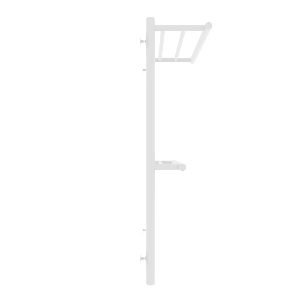 Полотенцесушитель водяной Laris Лавина П9 500х800 R МЦ 500-1, боковой, с полкой, белый матовый