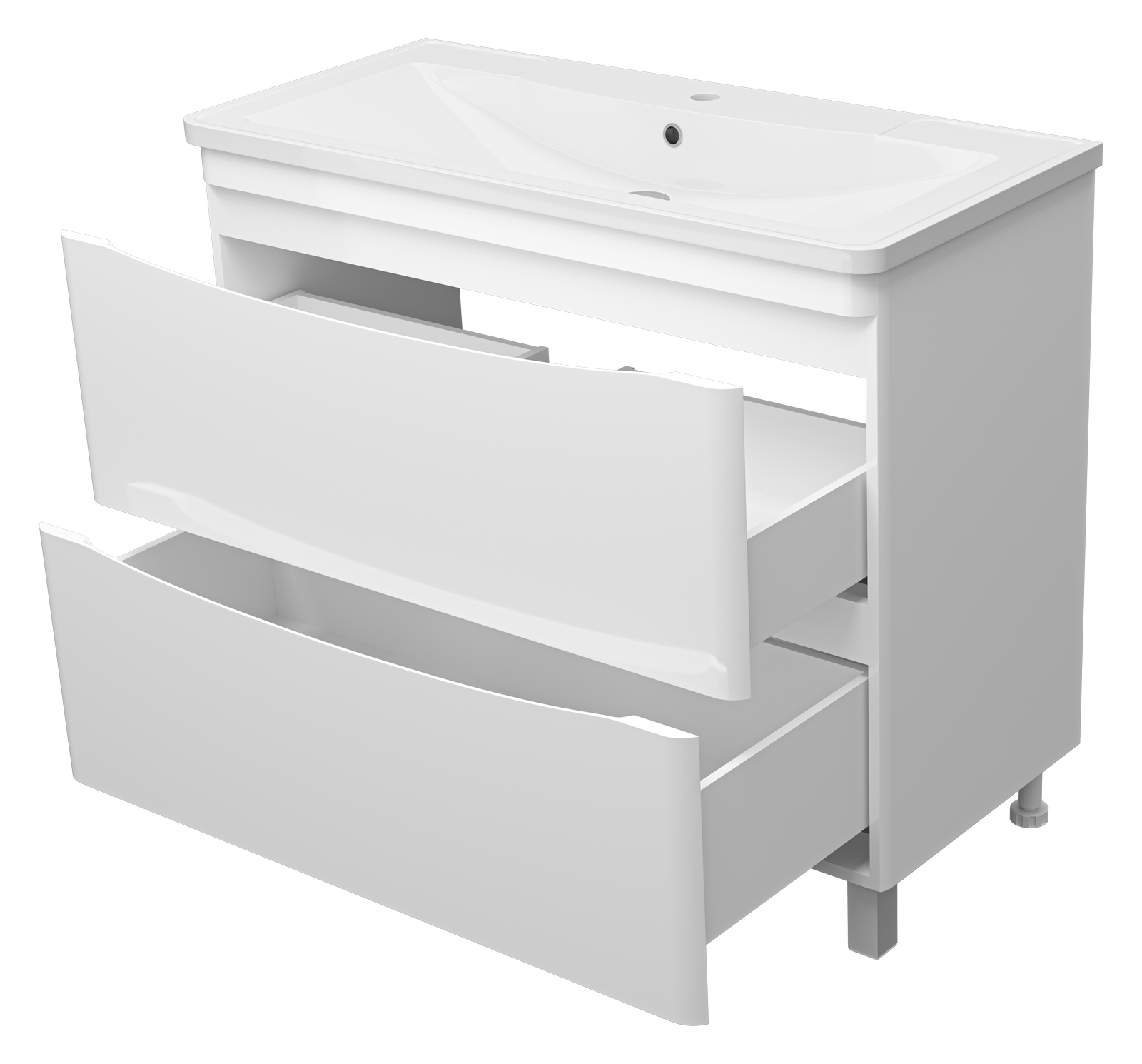 Тумба с раковиной Misty Атлантик 100 белый