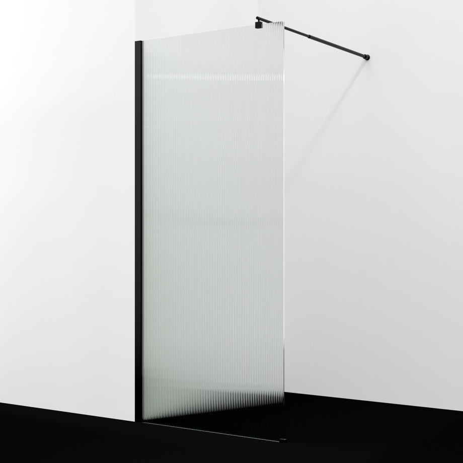 Душевая перегородка Wasserkraft Rur 30W40MB-FL прозрачное стекло, профиль черный