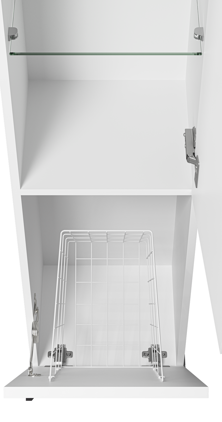 Пенал Misty Модерн 35 с корзиной, напольный/подвесной, R, белый