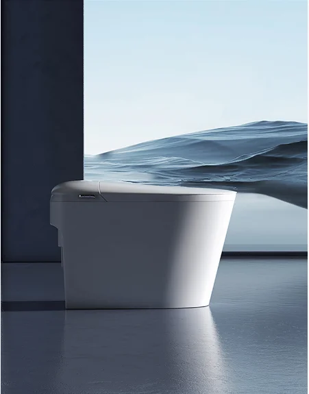 Унитаз SantiLine SL-5036 электронный с биде, напольный, приставной, белый