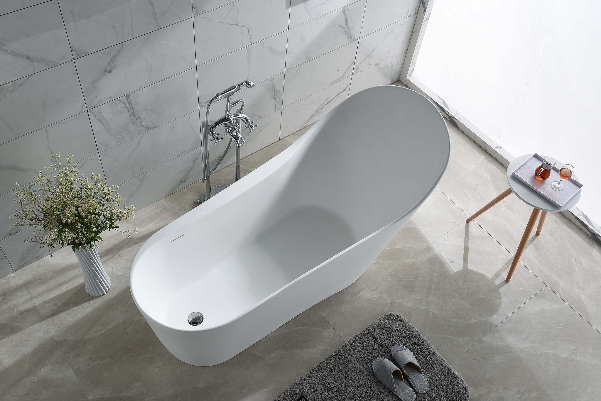 Ванна из искусственного камня Timo solid KIRSTI1785R (1785*760*838)