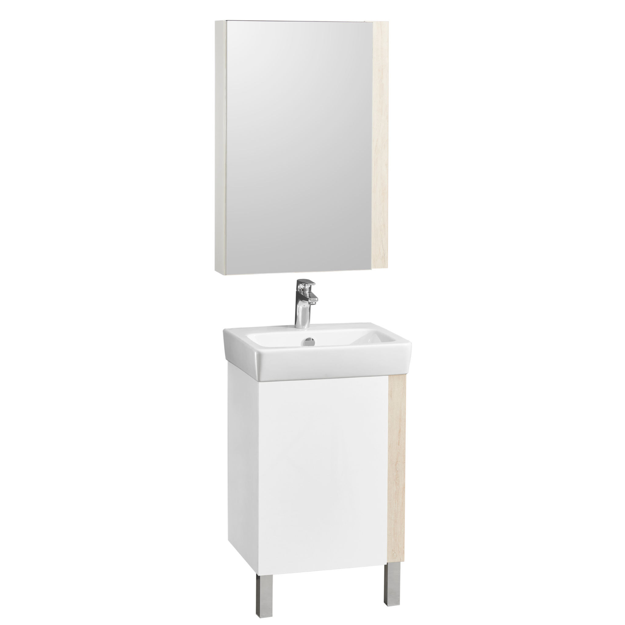 Зеркало-шкаф Aquaton Кантри 55 L/R белый/дуб верона