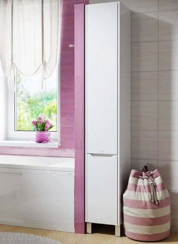 Пенал Alavann Crystal 30 R напольный, белый