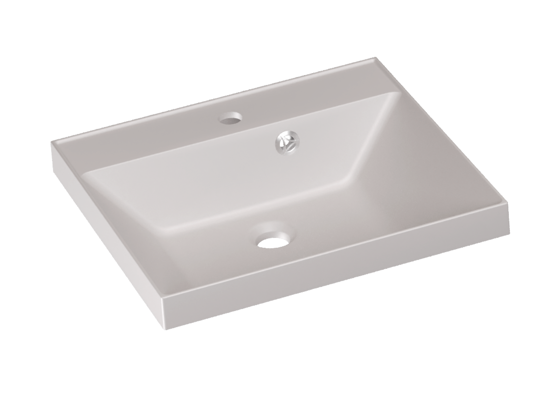 Тумба напольная Style Line Батлер 50 с раковиной Asti 50 жасмин, антискрейтч серый