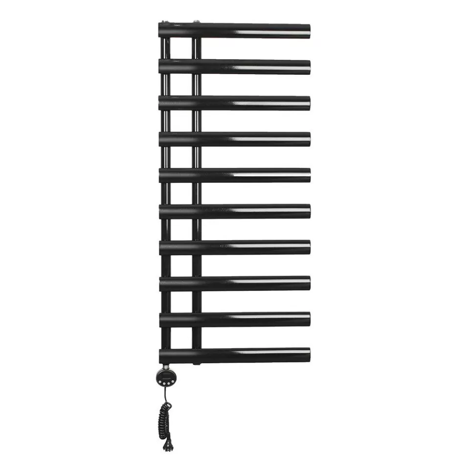 Полотенцесушитель электрический Domoterm Гамма П10 500х1140 EL левый, черный матовый