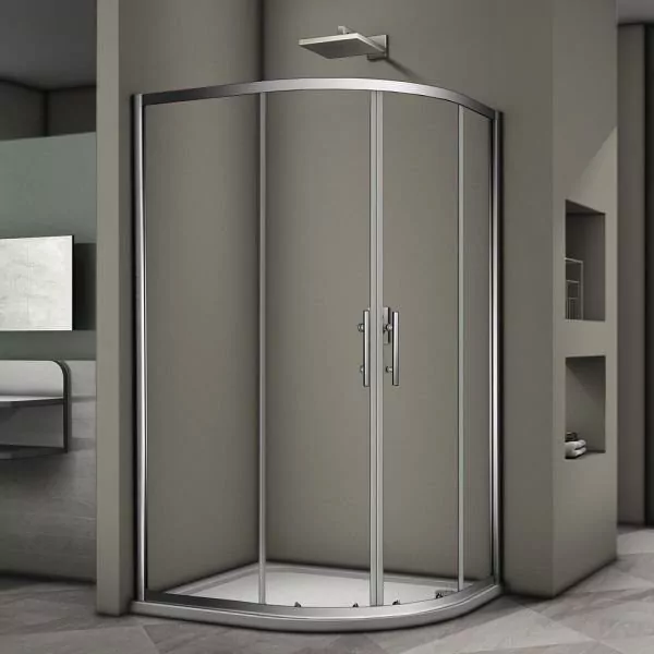 Душевой уголок Veconi RV08-12080A-01-19C3 120х80 асимметричный, без поддона, прозрачное стекло, хром