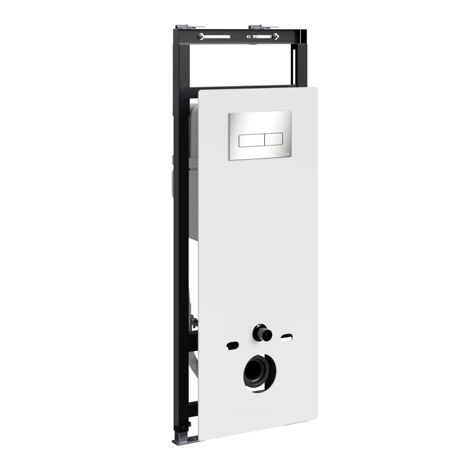 Инсталляция WasserKraft Salm 27TLT.010.ME.WH.BN03 для подвесного унитаза, с кнопкой