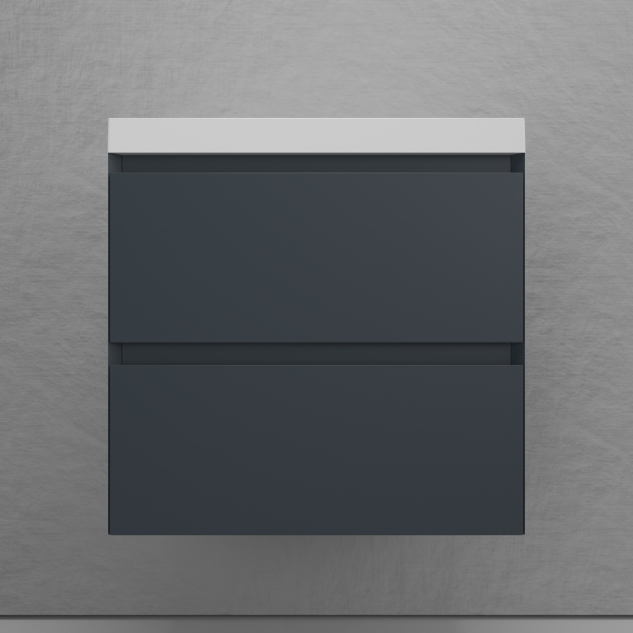 Тумба подвесная Style Line Манхэттен 60 Эмаль, с раковиной Asti 60 белый, графит