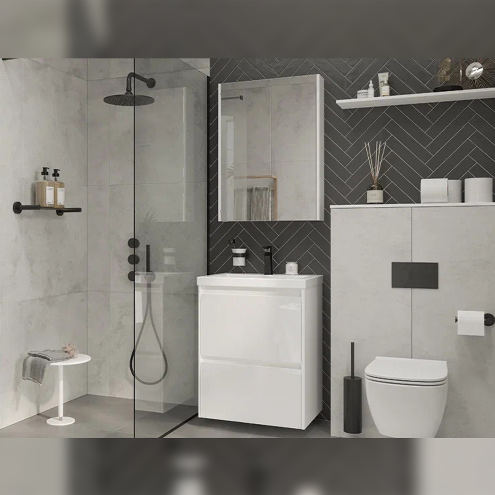 Зеркало-шкаф Velvex Klaufs 60 см, белый