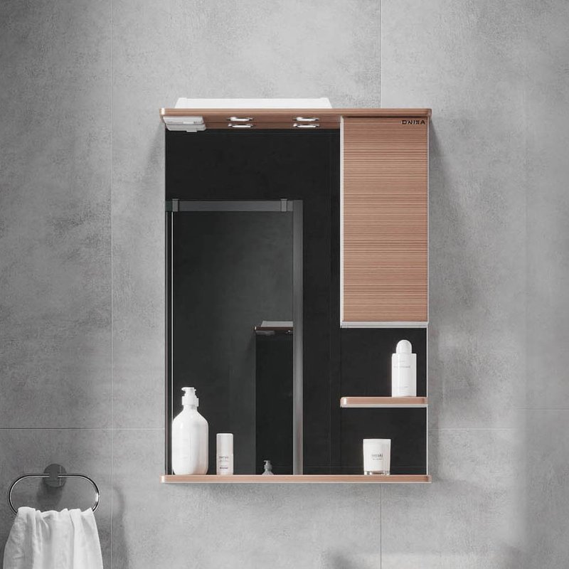 Зеркало с шкафчиком Onika Элита 60.01 R свет, штрокс