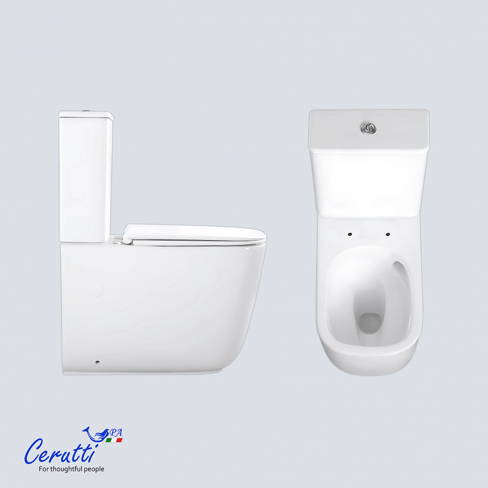Унитаз Ceruttispa ALVARO Tornado CT11089, напольный, безободковый (620х355х790), белый