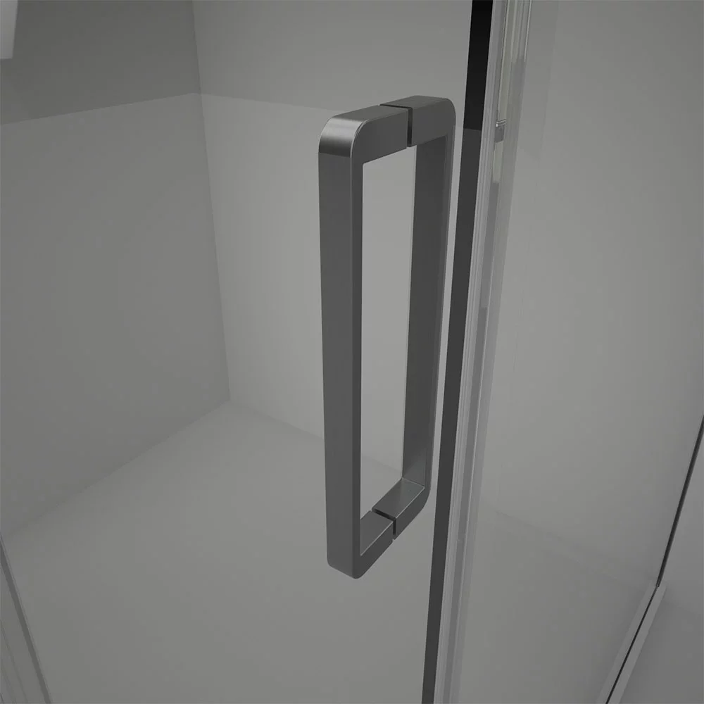 Душевой угол Veconi Rovigo RV-075GR, 1500х800х2000 графит брашинг, стекло прозрачное