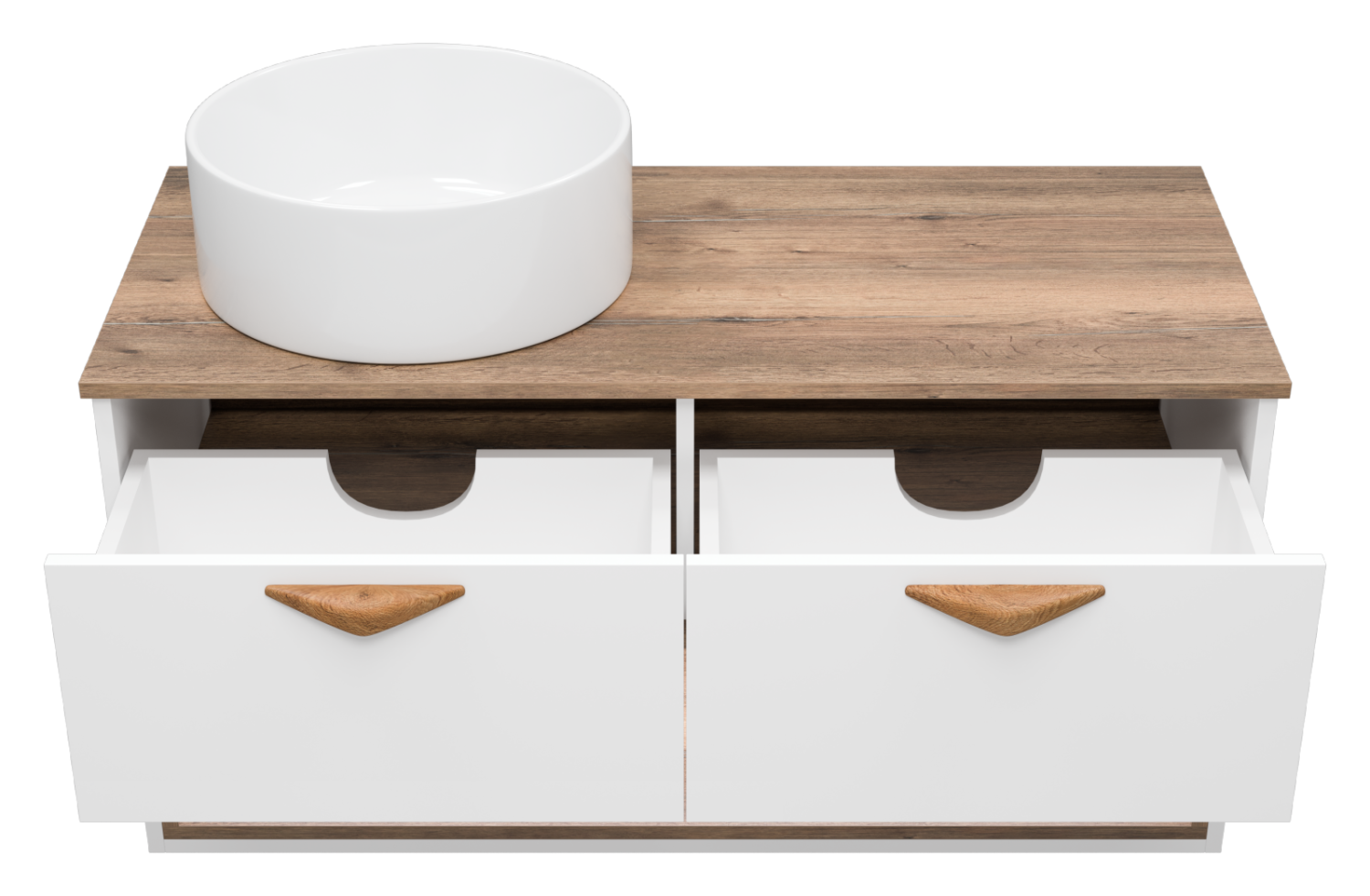 Тумба с раковиной Brevita Bergen 105 с подсветкой подвесная, белый