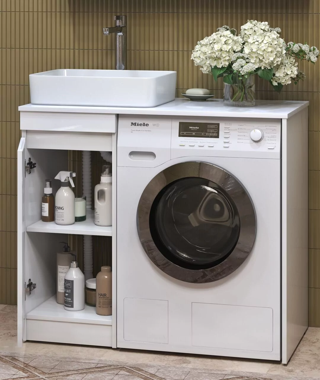 Тумба напольная Vigo Urban 400-1-0, столешница 100 L/R, раковина Urban 50, 1 дверь, белый