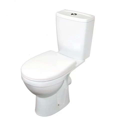 Унитаз Rosa Рио напольный, компакт, с горизонтальным выпуском, белый от магазина Vanna-Vanna.ru!