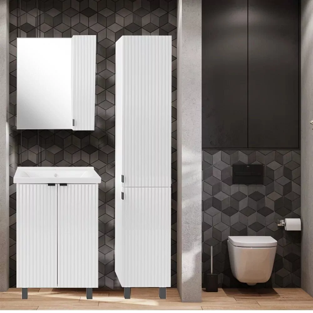 Пенал Асб-мебель Дора 35 R напольный, белый