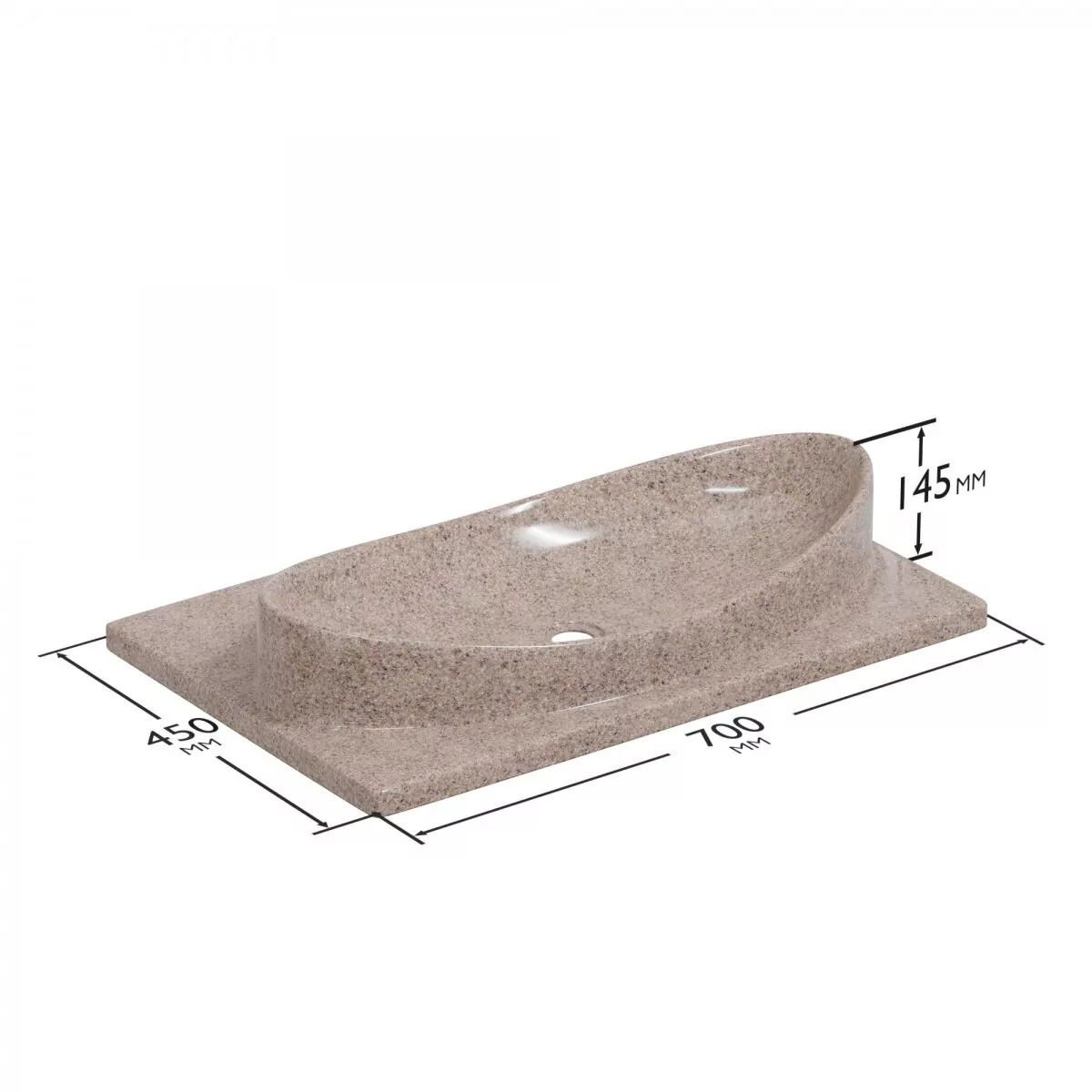 Раковина Санта Вега 70 речной песок