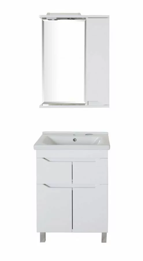 Мебель для ванной Асб-мебель Бари 60-2.2 комплект, напольный, белый