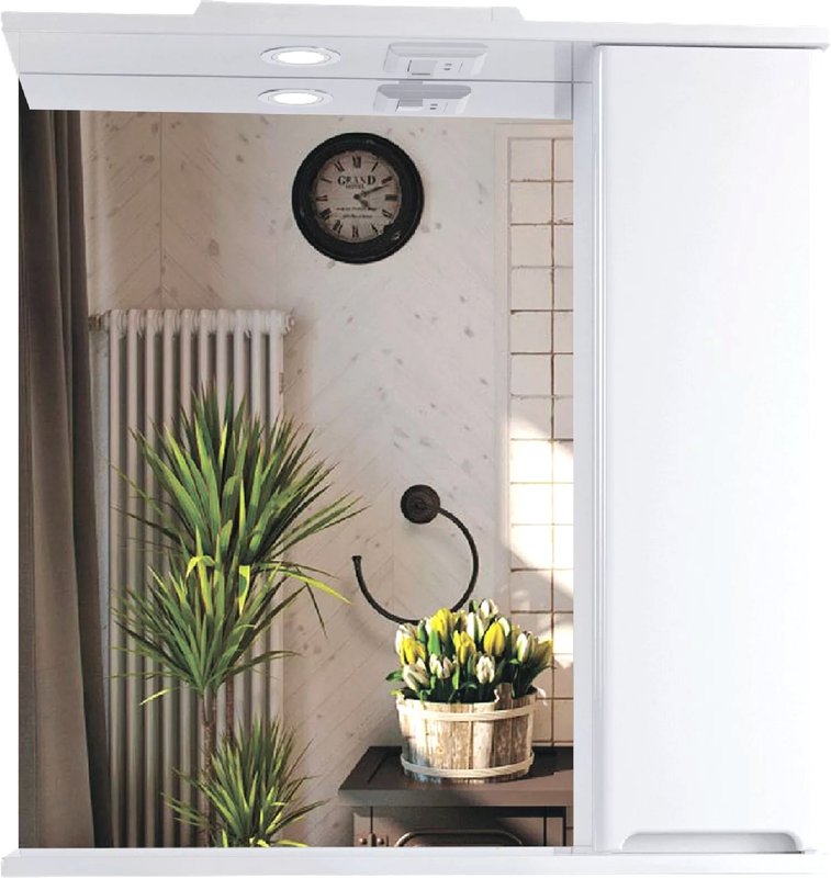 Зеркальный шкаф SanStar Адель/Модена 70 белый