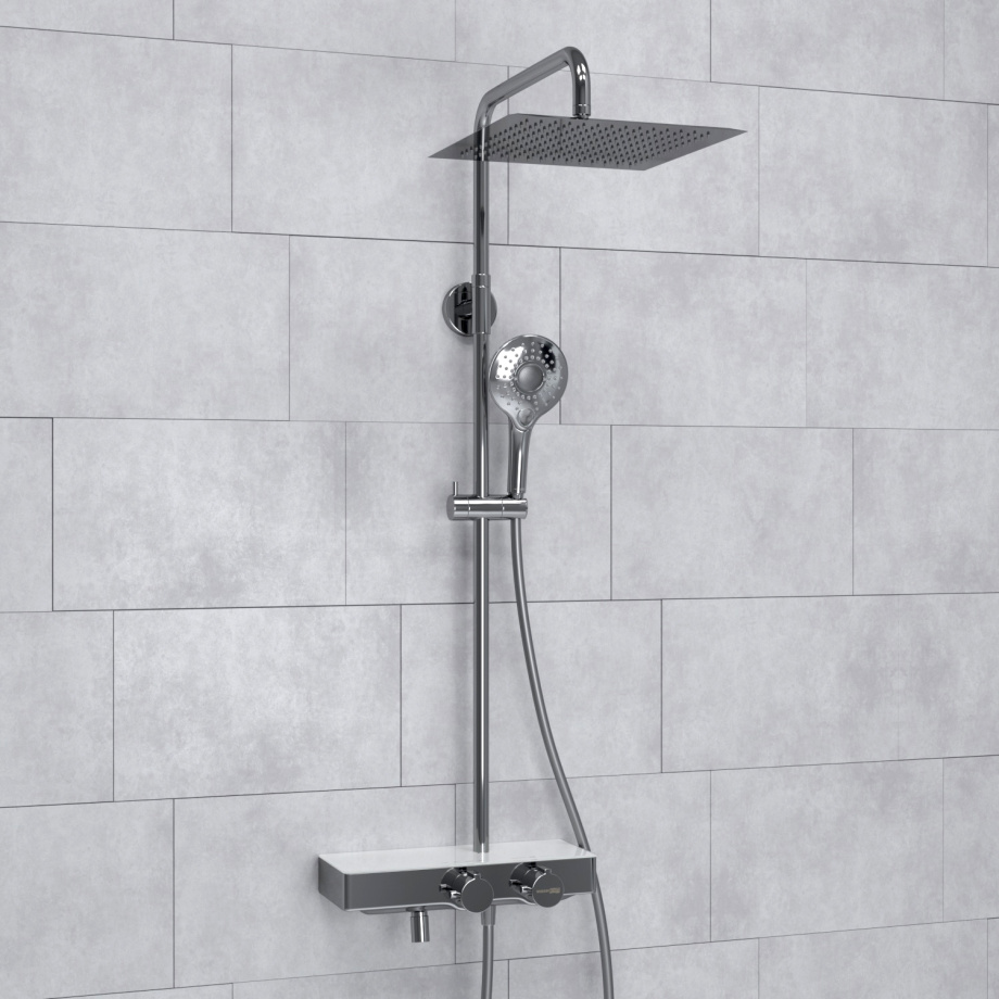 Душевая стойка WasserKraft A113.118.101.CH Thermo хром