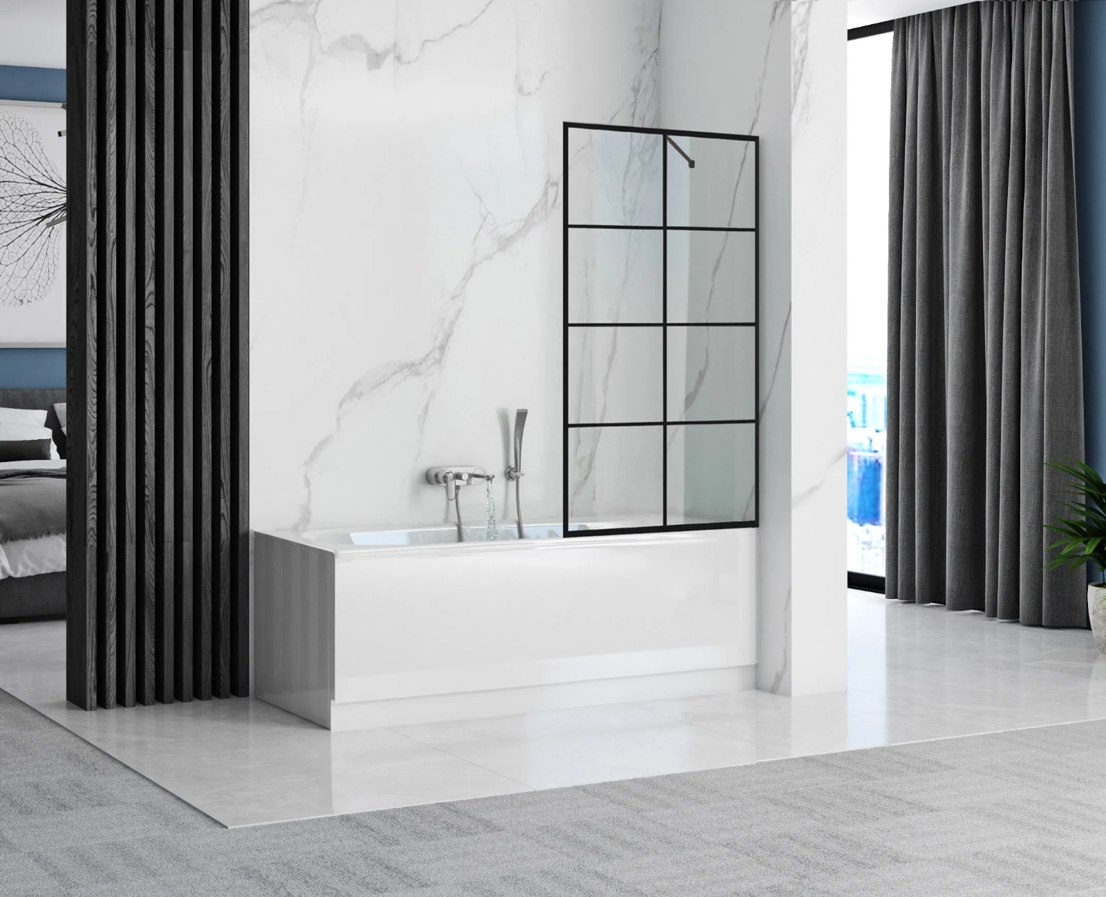 Стеклянная шторка Cerutti Spa MUZA F80 80х195